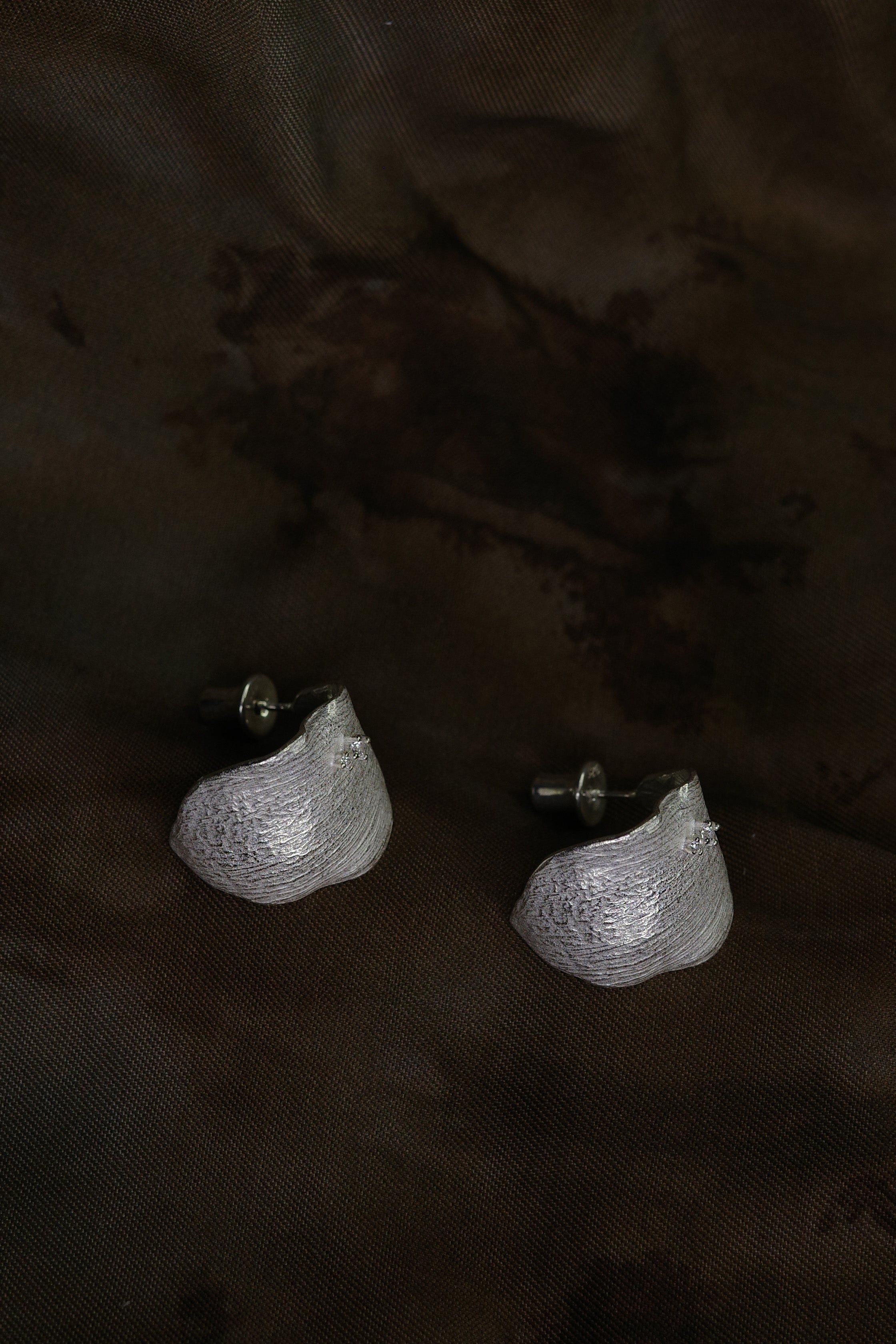 Curled Leaf Earrings