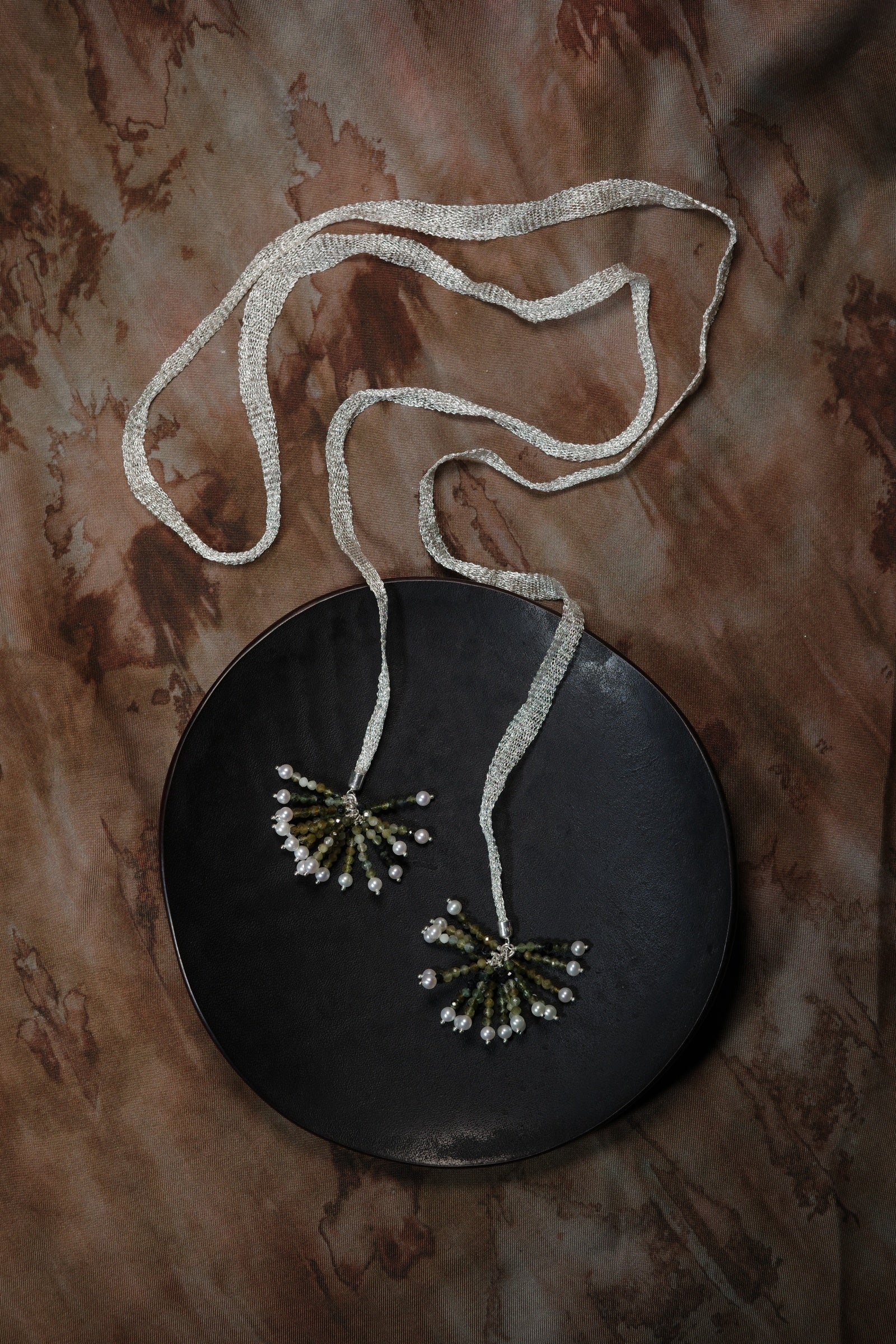 Hope Silver Ribbon Necklace