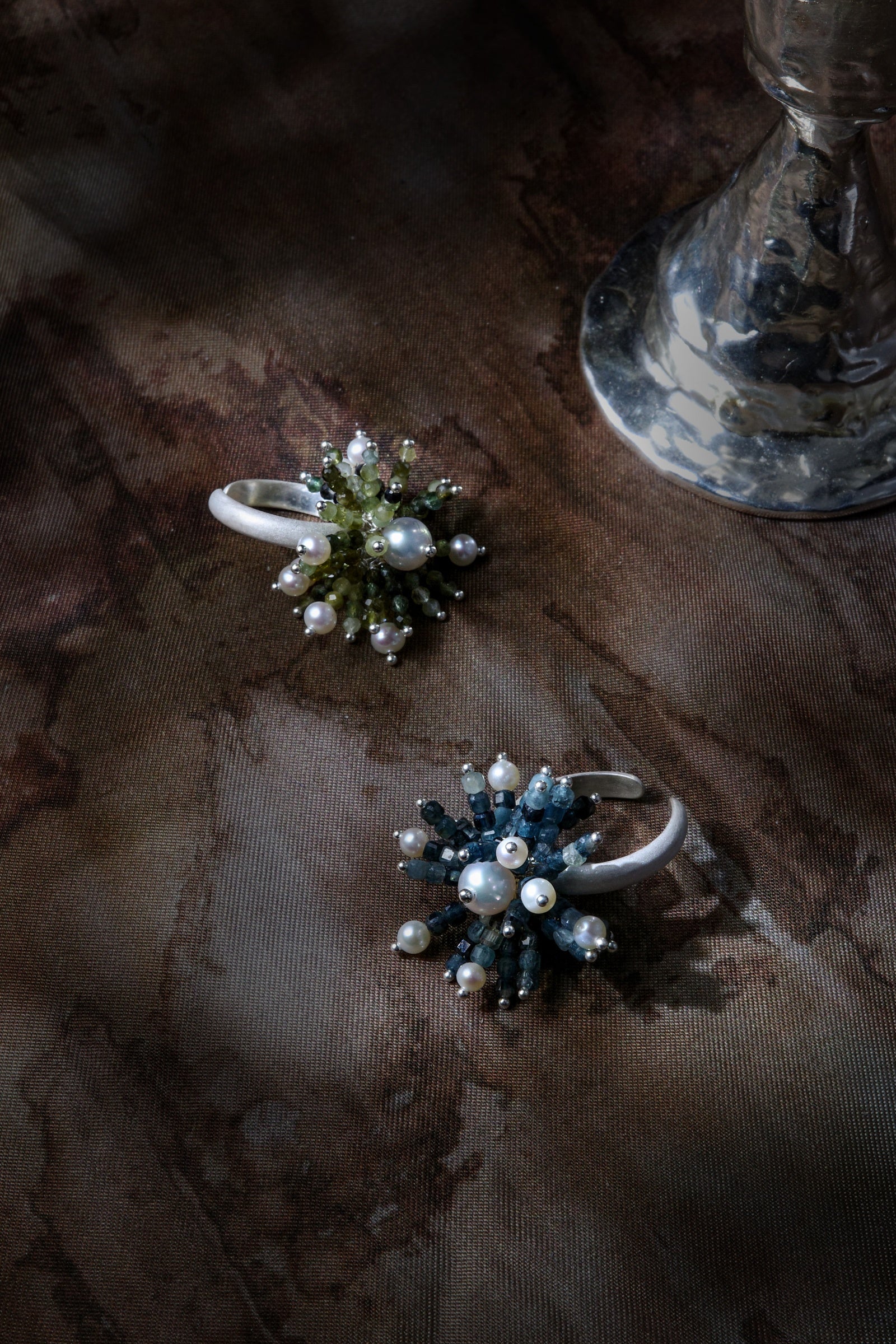 Wave Tassel Pearl Ring