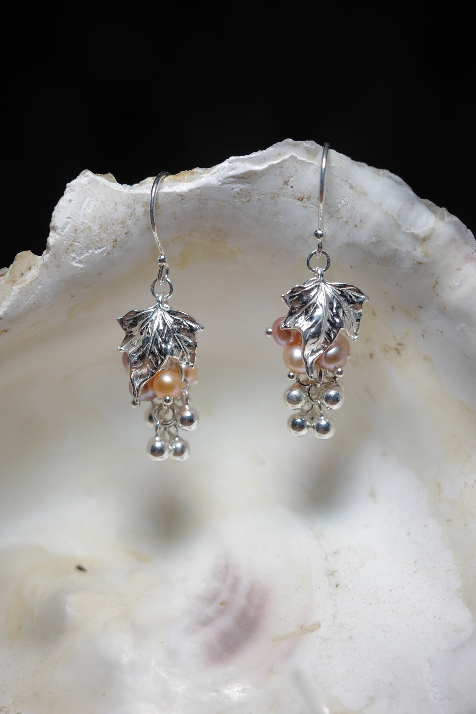 Grape Leaf Spirit Fruit Earrings
