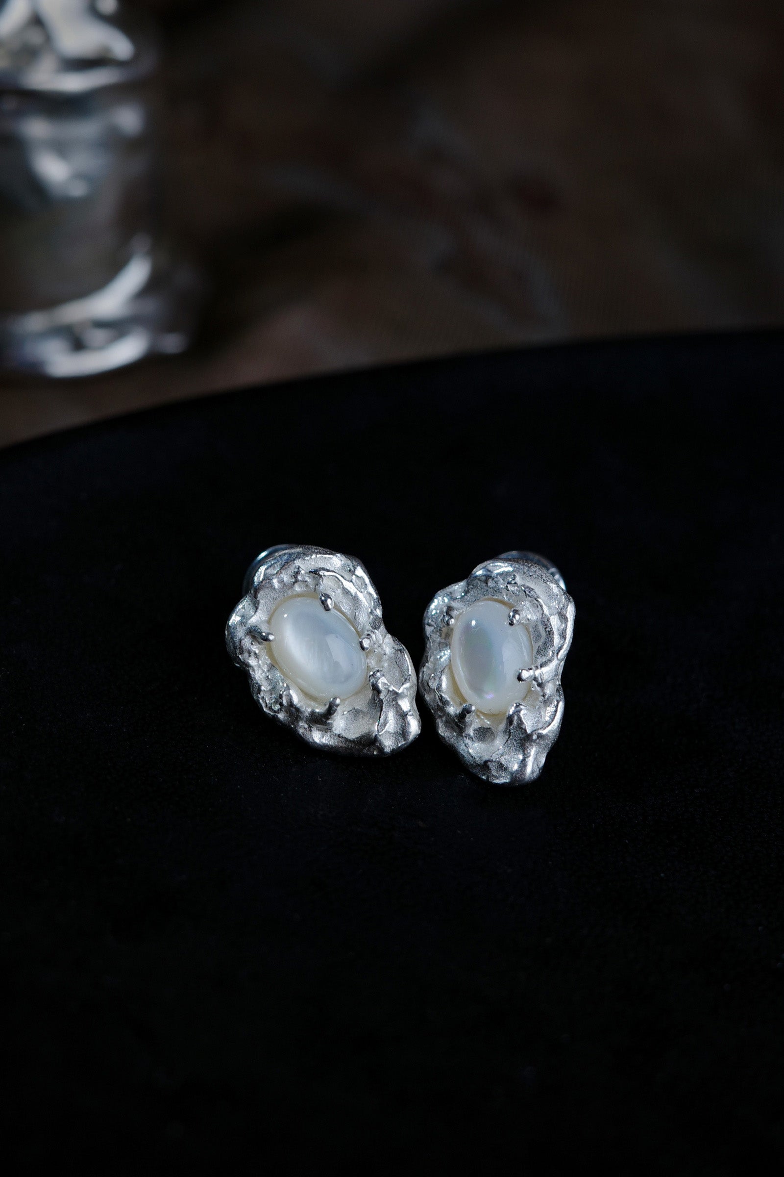 Jade Stream Studs