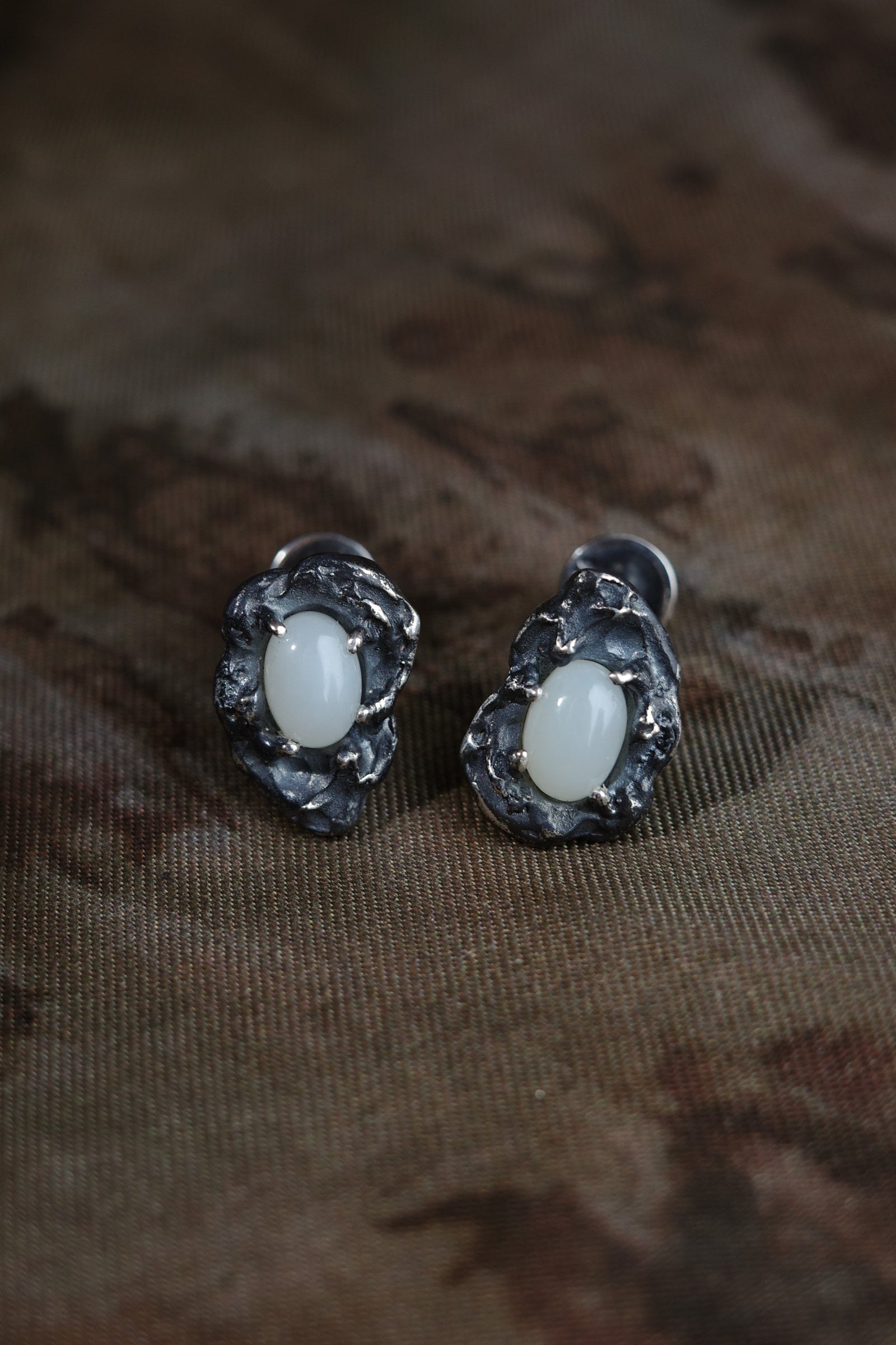 Jade Stream Studs