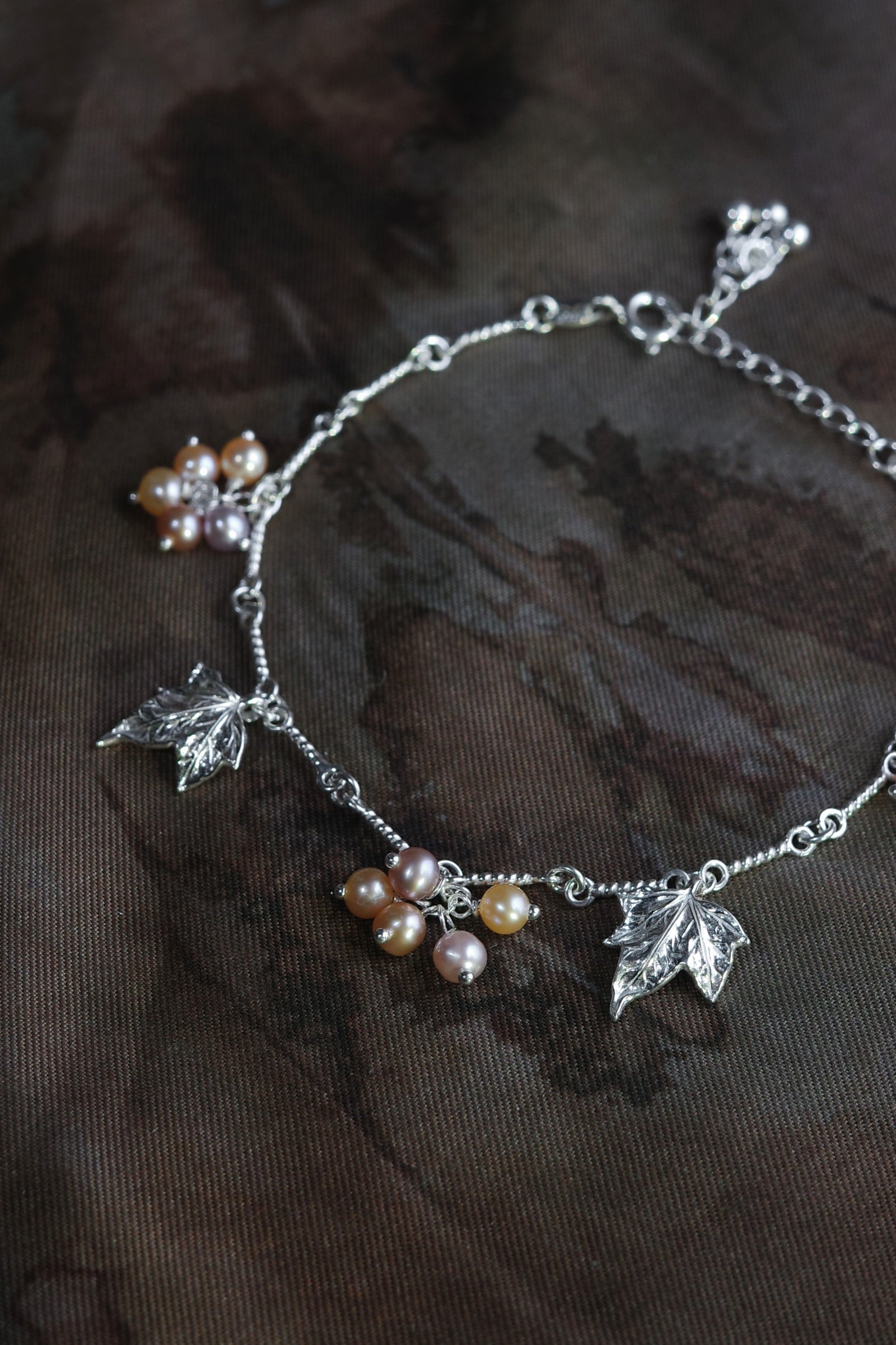Grape Leaf Cluster Bracelet
