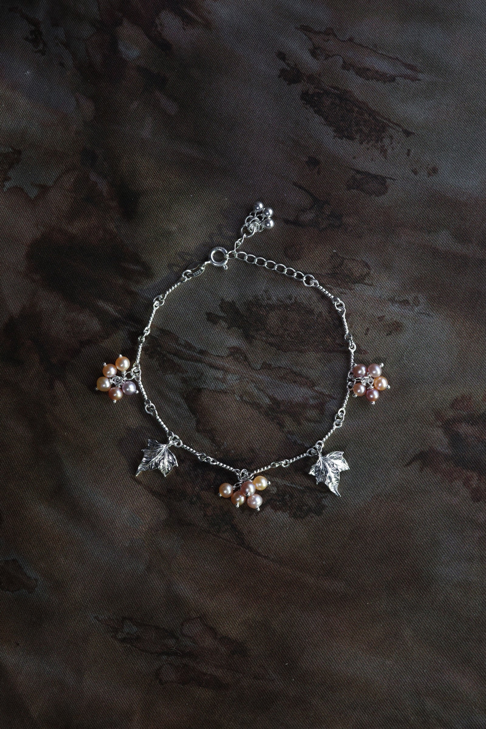 Grape Leaf Cluster Bracelet