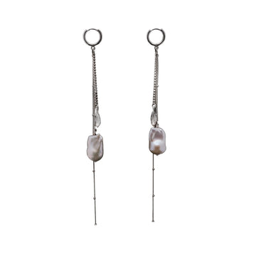 Wave Echo Pearl Earrings