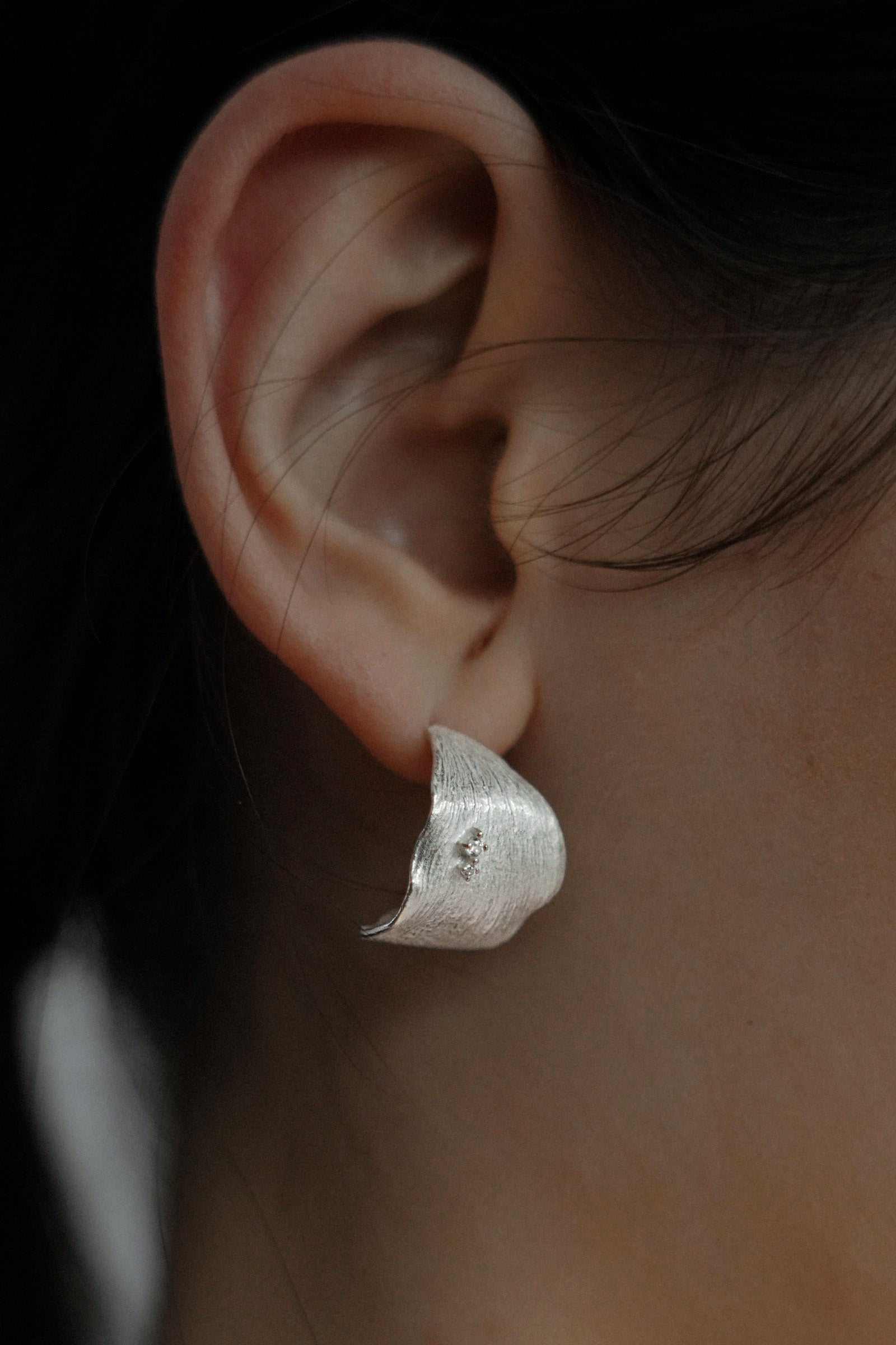 Curled Leaf Earrings